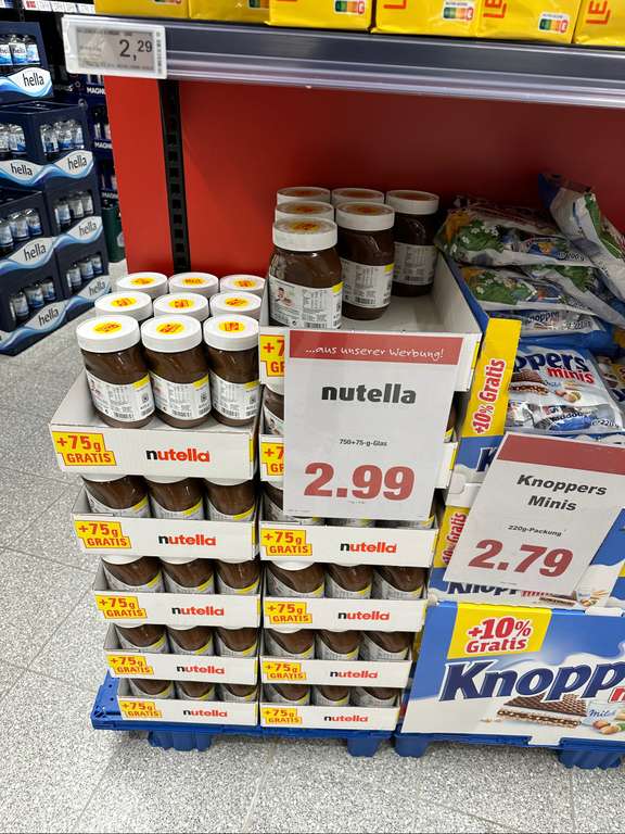 Nutella 825g für 2,99€ (3,62€) Markant