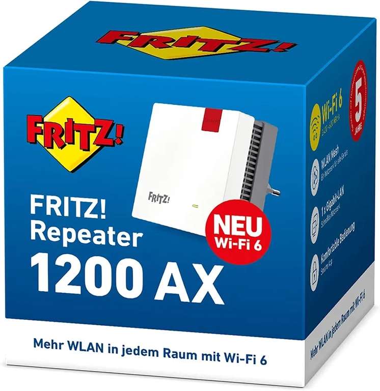AVM FRITZ!Repeater 1200 AX (Wi-Fi 6, WLAN Mesh, Access Point)