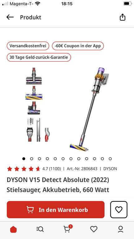 Dyson V15 Detect Abs / APP Deal