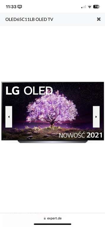 LG OLED65C11LB OLED TV (65 Zoll (164 cm), 4K UHD, HDR, Smart TV