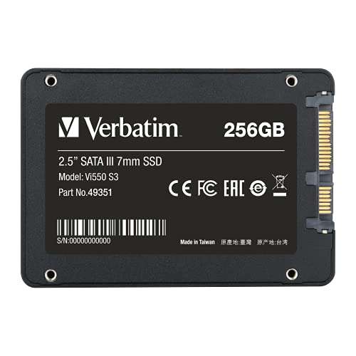 Verbatim Vi550 S3 SSD 256 GB 2,5'' SATA III 3D-NAND [Amazon Prime]
