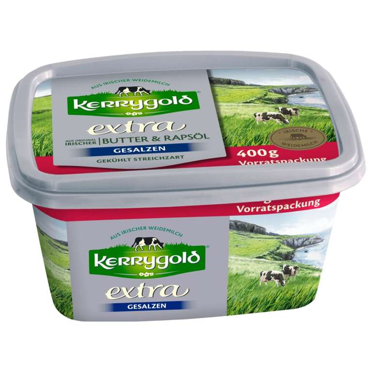 Kerrygold Extra ungesalzen oder gesalzen je 400 g Packung für 2,19 € (Angebot + Coupon) [Globus]