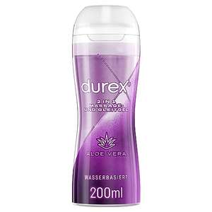 Durex 2 in 1 Massage- und Gleitgel Aloe Vera – Mit geschmeidiger Textur für Ganzkörpermassage & Intimbereich 200ml [PRIME oder Abholstation]