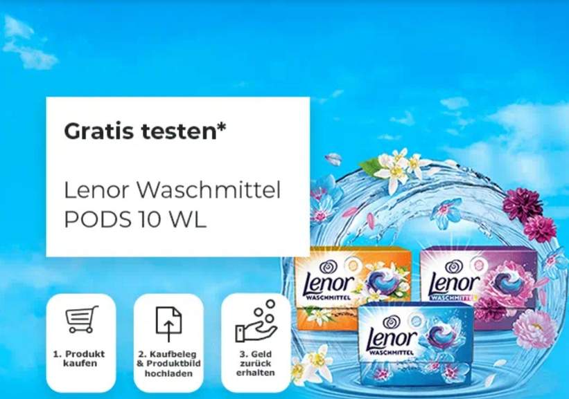 Lenor Waschmittel Pods Gratis Testen ab 01.07. bei for me