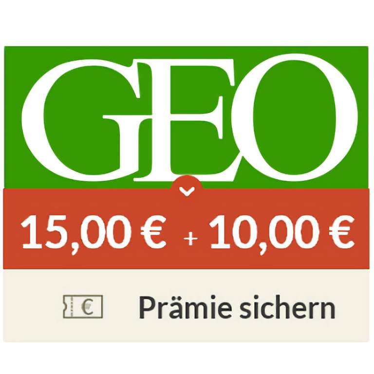 [spartanien / questler] 3x Geo für 19,50€ lesen und bis 25€ Prämie kassieren (10€-Amazon-Gutschein + Cashback)