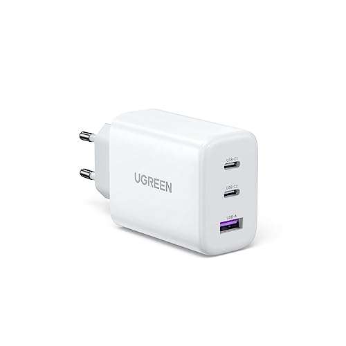 [Prime] UGREEN USB-C Ladegerät 65W USB C Netzteil 3-Port (2x USB-C 1x USB-A)