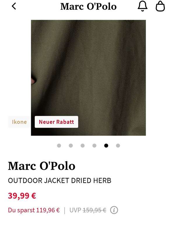 Marc O'Polo Herren Jacke für 29,99€