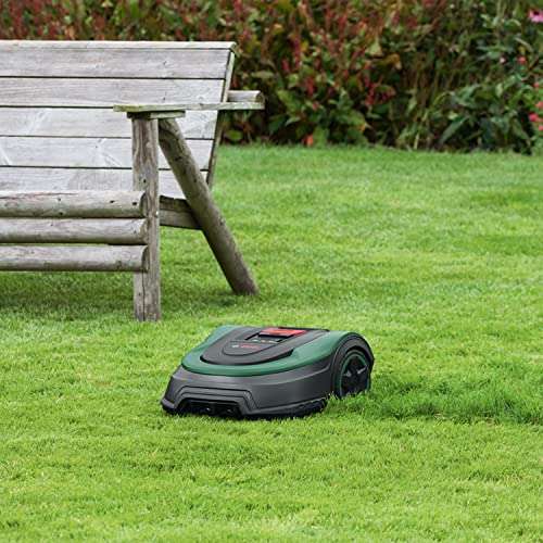 Bosch Rasenmäher Roboter Indego M+ 700 (mit 18V Akku und App-Funktion, Ladestation enthalten, Schnittbreite 19 cm, Rasenflächen bis 700 m²)