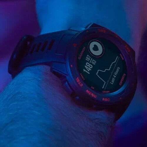 Garmin Instinct E-Sports Edition Smartwatch, Black Lava (010-02064-73)