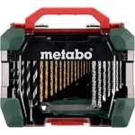 Metabo Bit Box Satz Steckschlüssel Bithalter HSS Bohrer Cuttermesser SET 55 tlg. für 19€