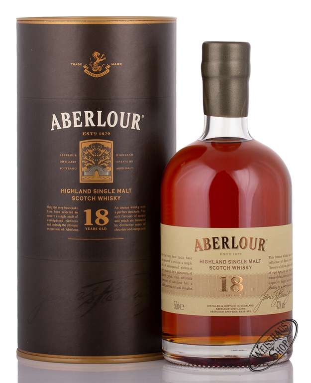 3 x Aberlour 18 Whisky 0,5l 43% für 175 (58,41) bei weisshaus incl.Versand