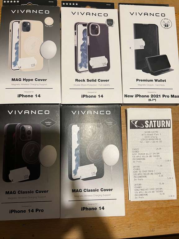 [Saturn L-Hbf] VIVANCO Handyhüllen Apple iPhone 14 und Samsung