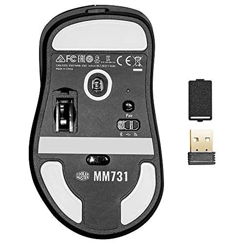 Cooler Master MM731 RGB-LED ultraleichte 59g Hybrid Gaming Maus Bluetooth / Dongle (Prime)