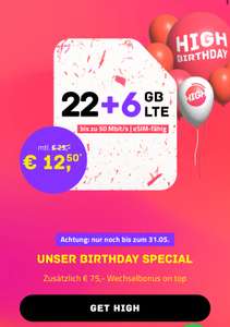 [Telekom Netz] High Mobile 28GB für 9,86€ mtl.