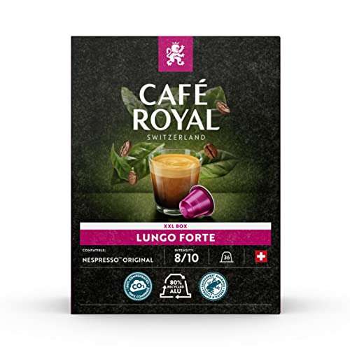 (Prime Spar-Abo) Café Royal verschiedene Sorten z.B. Lungo Forte 36 Kapseln für Nespresso Kaffee Maschine - 8/10 Intensität 4,48€ möglich