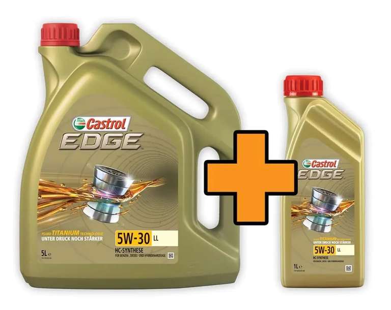 Castrol Motoröl Edge 5W-30 LL 5l+1l für 49€ [Globus Baumarkt]