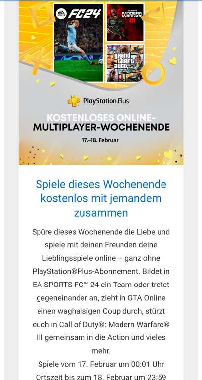 Playstation Plus am 17.02. und 18.02. gratis nutzen