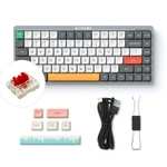 BlitzWolf BW-Mini75 Mechanisches Keyboard (QWERTY) - Triple Mode, 84 Keys, RGB, Hot Swappable, Red/Blue Switch - mit Software für Win/IOS