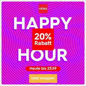 [HEMA] Happy Hour 20% Rabatt auf fast Alles im Online Shop | von 19-23:59 Uhr, VSK Frei ab 25 € | (außer u.a. Sale)