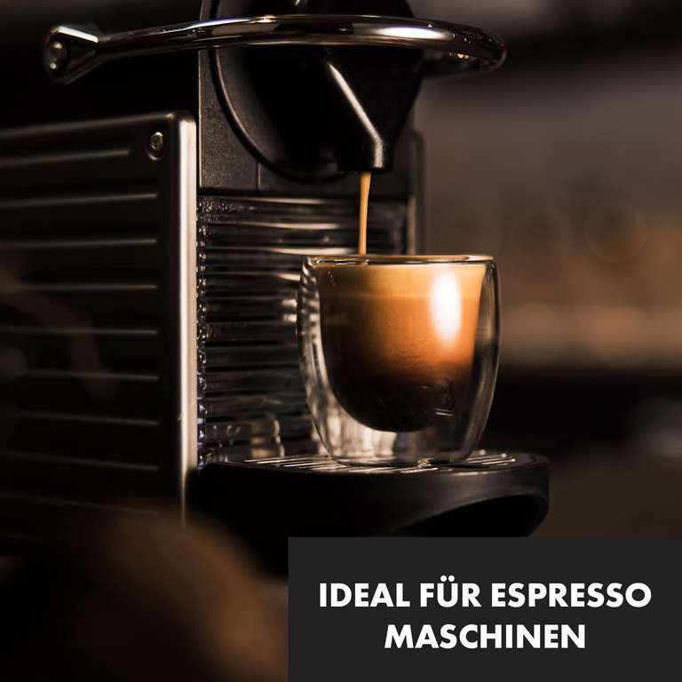 GLASWERK Design Espressotassen Set (6 x 80 ml) doppelwandige Espressotassen Espresso Gläser Set spülmaschinengeeignet, PRIME