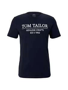 TOM TAILOR Herren T-Shirt mit Logo-Print aus Bio-Baumwolle & ähnliches Gr S bis 4XL für je 7,99€ (Prime)