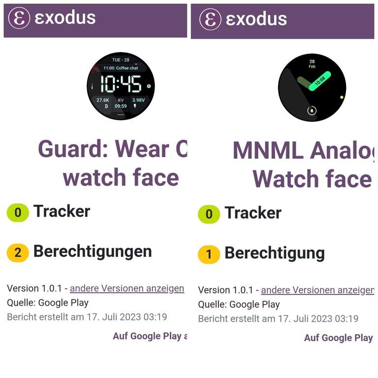 (Google Play Store) 2 Watchfaces von "AmoledWatchFaces" (WearOS Watchface, digital, hybrid)