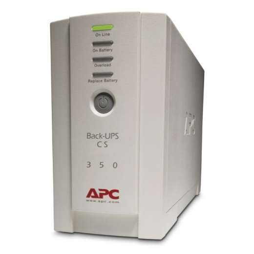 APC Back-UPS CS - BK350EI - Unterbrechungsfreie Stromversorgung 350VA (4 Ausgänge IEC, Überspannungsschutz) „B-Ware“
