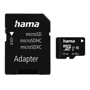 [Otto Up] Hama microSDHC/XC Class 10 UHS-I 80MB/s + Adapter/Mobile Speicherkarte (128 GB, UHS-I Class 10, 80 MB/s Lesegeschwindigkeit)