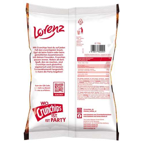 Lorenz Snack World Crunchips WOW Jalapeño & Cream Cheese, 10er Pack (10 x 110 g)
