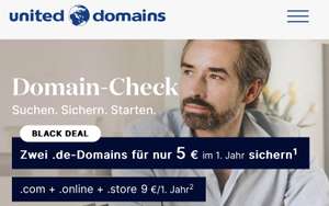 2 .de-Domains für nur 5€ im ersten Jahr