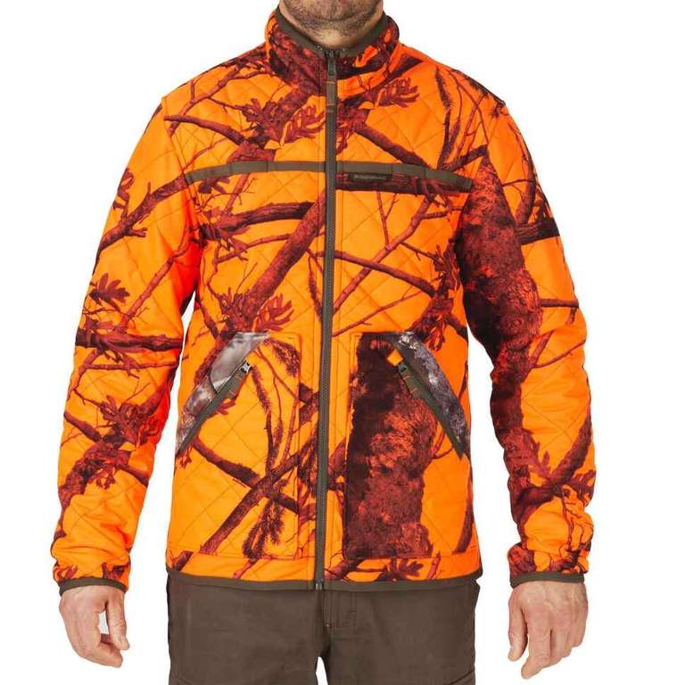 SOLOGNAC Kleidung Sale für Jäger @Decathlon, z.B. Jagdjacke wendbar geräuscharm camouflage/orange für 12,99€ bei Abholung oder + 3,99€ VSK