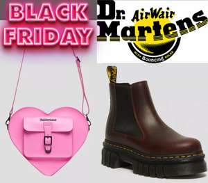 Dr. Martens - Black Friday 2023: bis zu 30 % Rabatt + 10 % Cyber Monday-Rabatt auf Stiefel, Schuhe, Taschen etc.