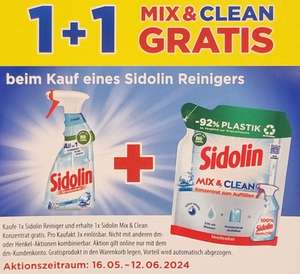 [dm + marktguru] Sidolin Mix&Clean gratis bei Kauf von Sidolin Reiniger (50 Ct. Marktguru-Cashback möglich)