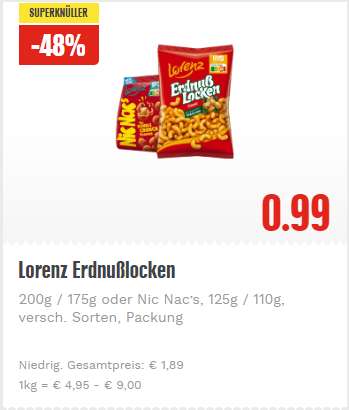 Lorenz ErdnussLocken OFFLINE bei Edeka für nur 0,99€