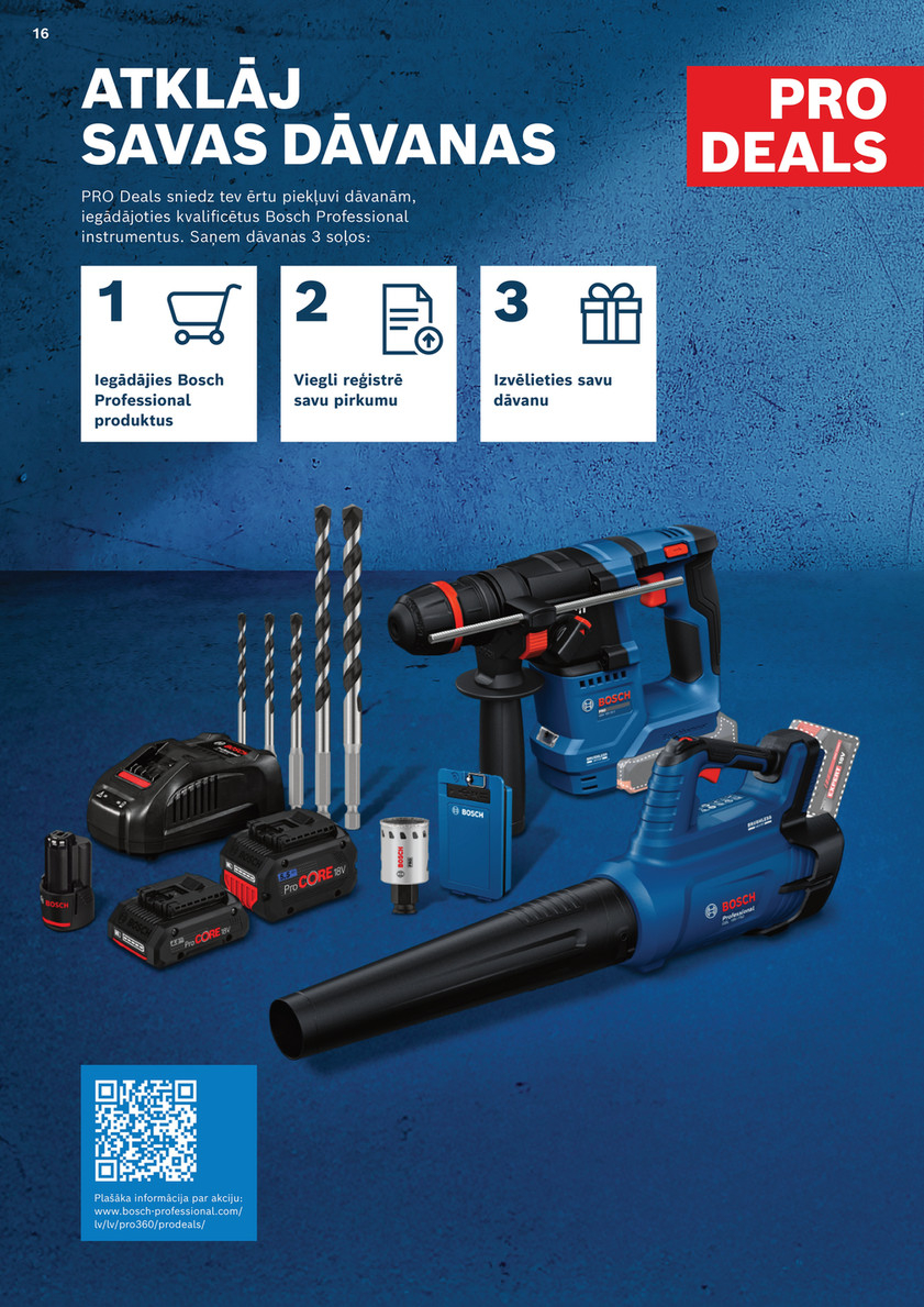Bosch Professional Pro Deals T3 01.09.2026 - 31.12.2026 // Z.B. GBL 18V-750 oder GBH 18V-18 X als Zugabe