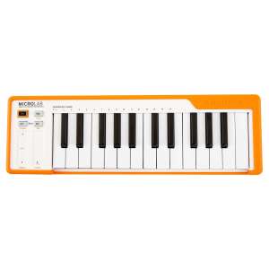 Arturia Microlab, USB MIDI-Keyboard-Controller mit 25 anschlagdynamischen Mini-Tasten, Farbe Orange für 41,49€