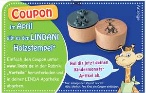 Linda Apotheken: gratis Holzstempel für Kinder im April