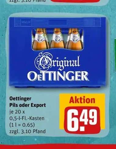 Comeback im Norden SH Kasten Oettinger Bier zum Preis von 6,49 Euro bei Rewe