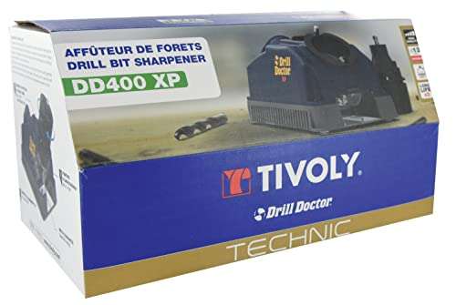 (Nischendeal) Tivoly Drill Doctor 400 Bohrerschärfgerät, für Bohrer mit 2,5 bis 13 mm, Schärfung bis zu einem Spitzenwinkel von 118 Grad