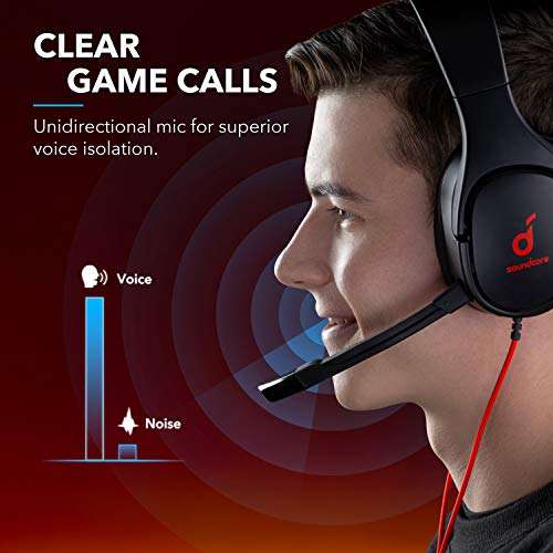 Anker Soundcore Strike 1 Gaming Headset (Over-Ear, 3.5mm Klinke für PC/PS/Xbox/Switch, abnehmbares Mikrofon) (Prime / Abholstation 19,99€)