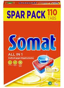 [amazon prime] Spar Abo: Somat All in 1 Spülmaschinen Tabs, 110 Tabs (Sparpack), 10 % Coupon