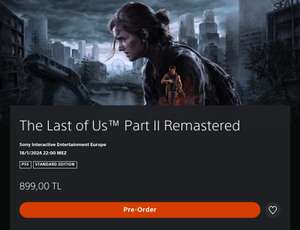 The Last of us Pt. 2 PS5 Remastered ( Pre-order / TR PSN )