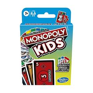 [Prime] Hasbro Monopoly Kids, schnelles Kartenspiel für 4 Spieler, Spiel für Familien und Kinder ab 7 Jahren