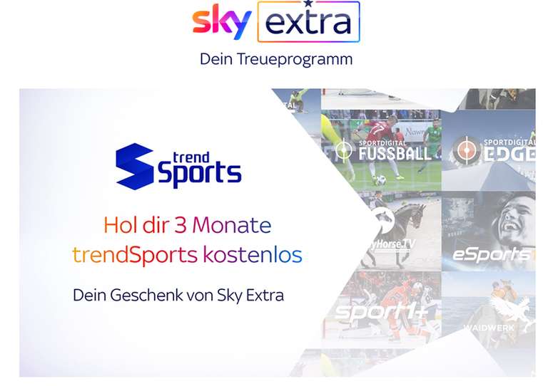 Sky Extra schenkt dir jetzt trendSports 3 Monate lang kostenlos ( Satelitenempfang )