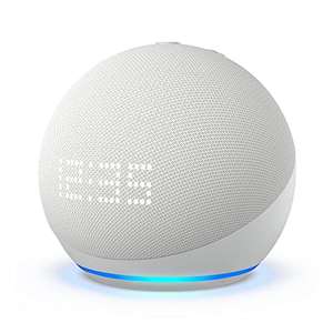 [Prime] Echo Dot 5. Gen 2022 mit Uhr (Smarter Lautsprecher mit Alexa) in Weiß oder Graublau für je 31,99€ | mit Hue E27 White für 36,99€
