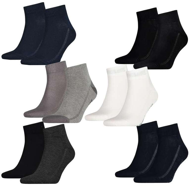 12 x Levis Unisex Socken 168SF Low Cut Quartersocken (75% Baumwolle) - 2,08€ / Paar