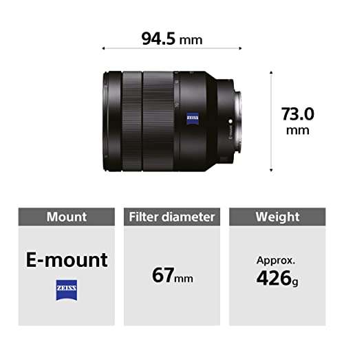 Amazon) Sony SEL-2470Z Zeiss Zoom-Objektiv (24-70 mm, F4.0, Vollformat, geeignet  für A7, ZV-E10, A6000- und Nex-Serien, E-Mount) | mydealz