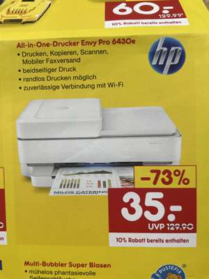 Netto Hannover List Wiedereröffnung HP Envy Pro 6430e Multifunktionsdrucker für 35