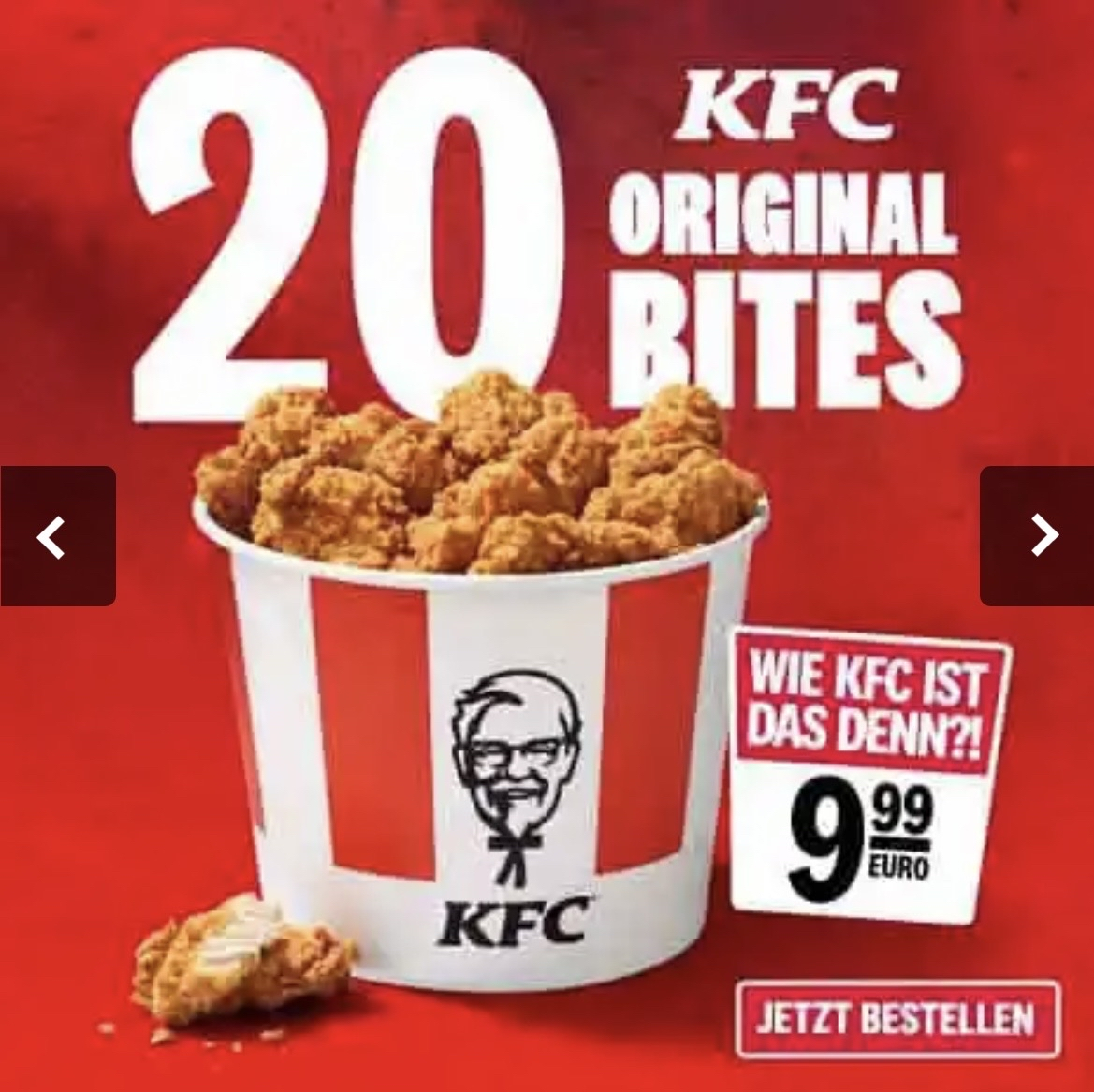 [KFC] 20 original bites für 9,99€