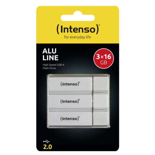 3er Pack Intenso Alu Line 16GB USB Speicherstick